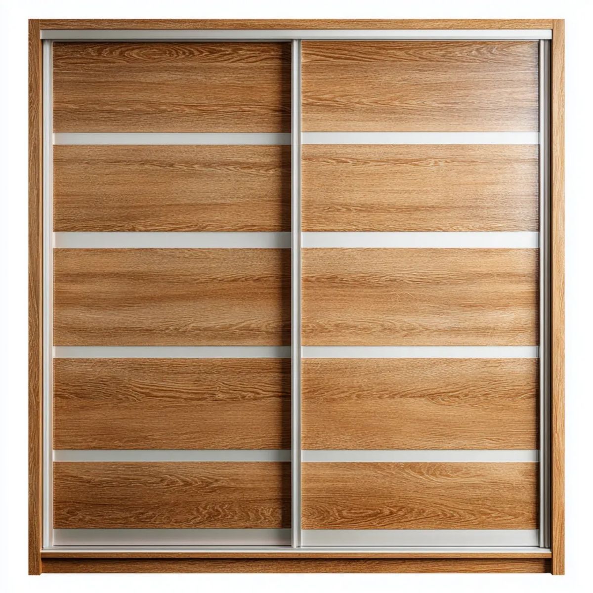 Dwudrzwiowa szafa przesuwna z płyty wiórowej laminowanej, dąb, 200 x 60 x 200 cm